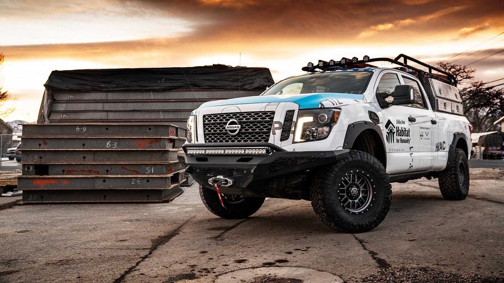 Nissan truck accessories loaded into a truck that's ready to ride.