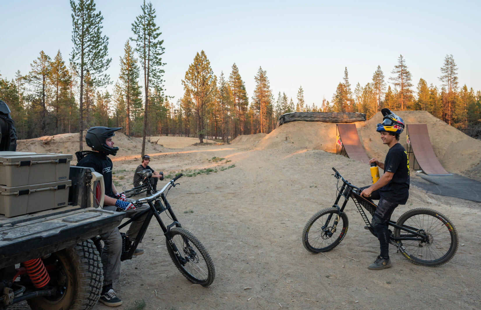 If you want to be a pro, you gotta practice. This is why Carson Storch build a world-class jump park, seen here, in his back yard.