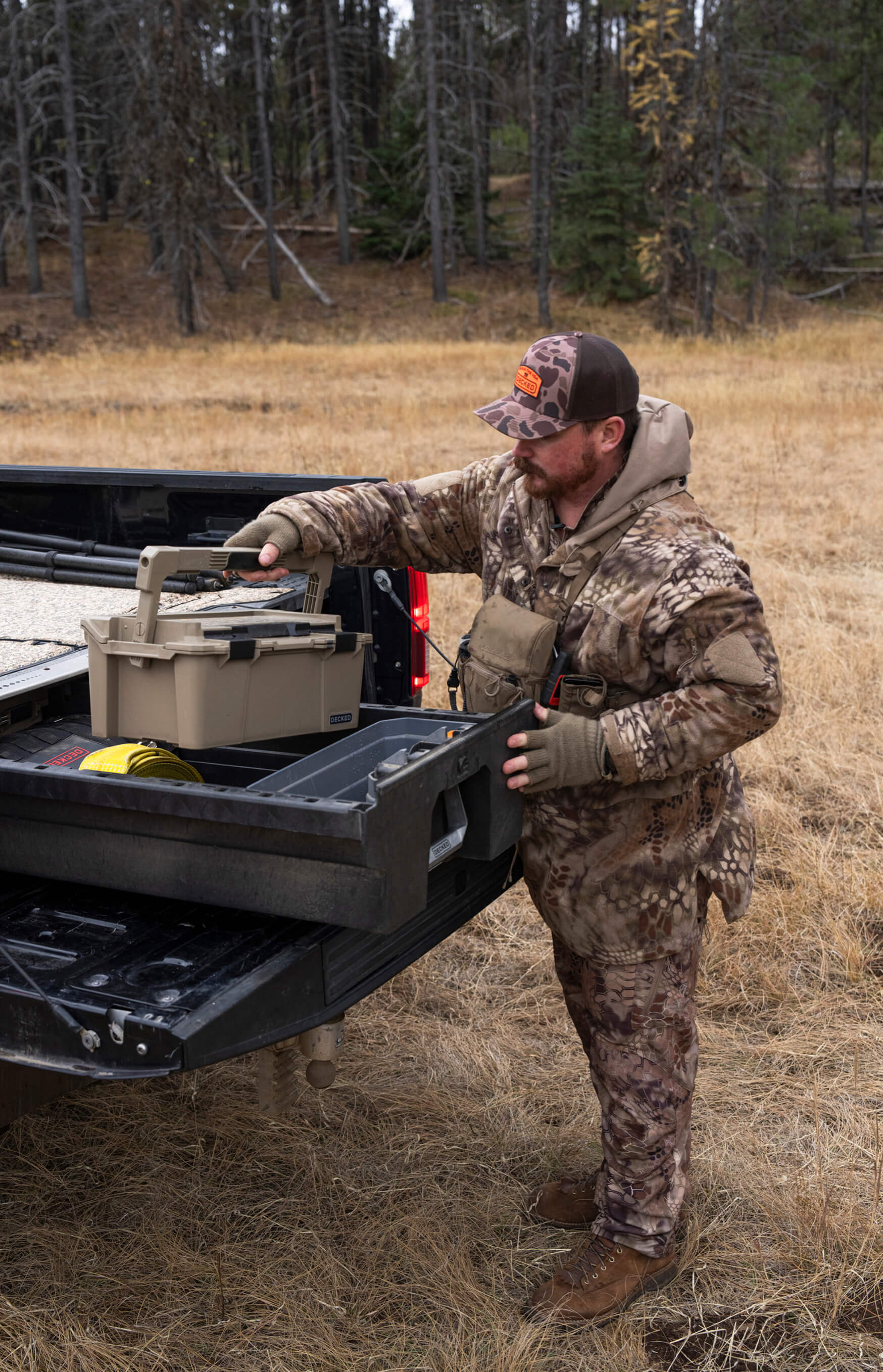 When you’re a Renaissance man, you need a Renaissance truck. James Nash loads gear into the DECKED Drawer System in the back of his truck.