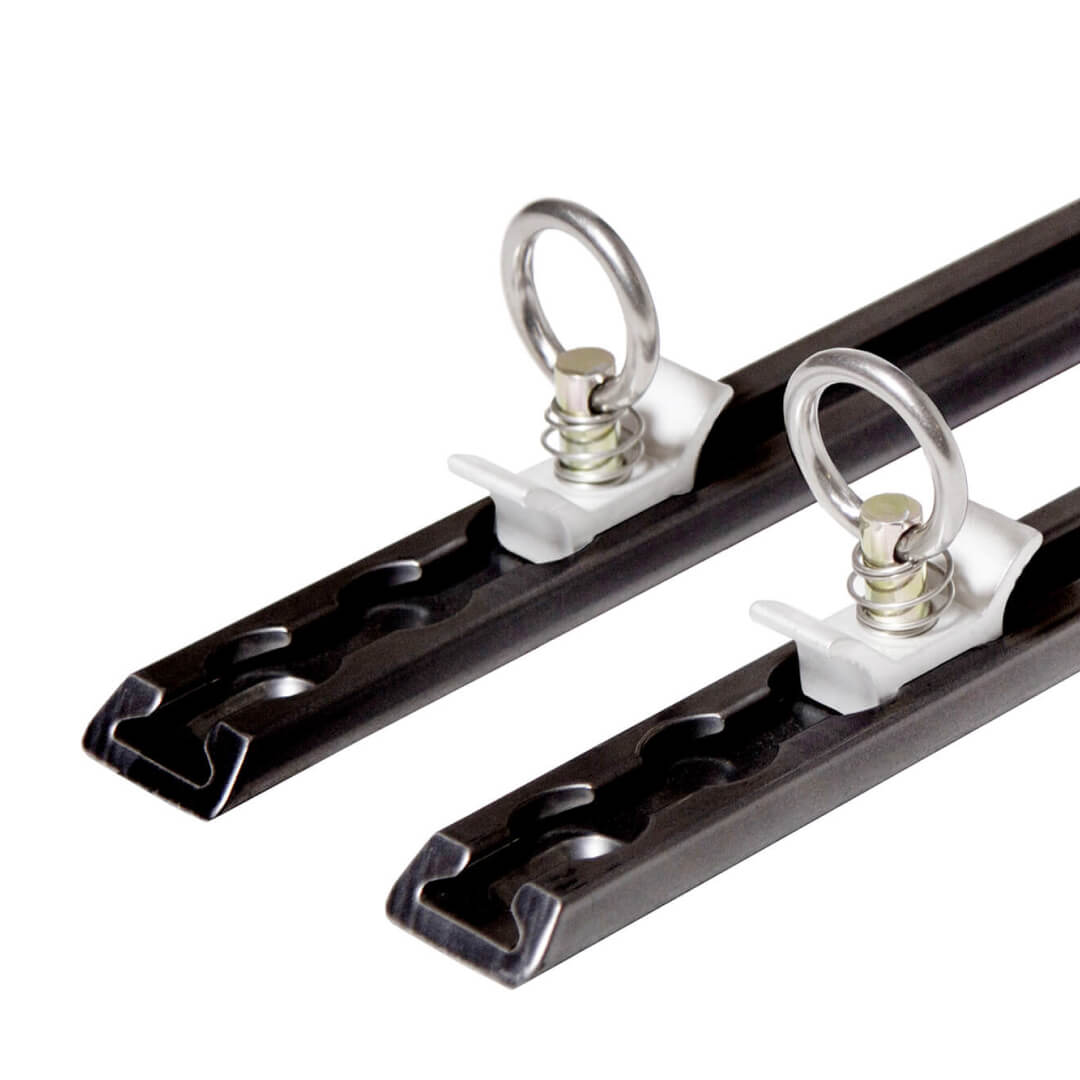 4 E-Track Single Slot Tiedowns Mini Powder-Coated Steel Anchor Tie-Down Slots