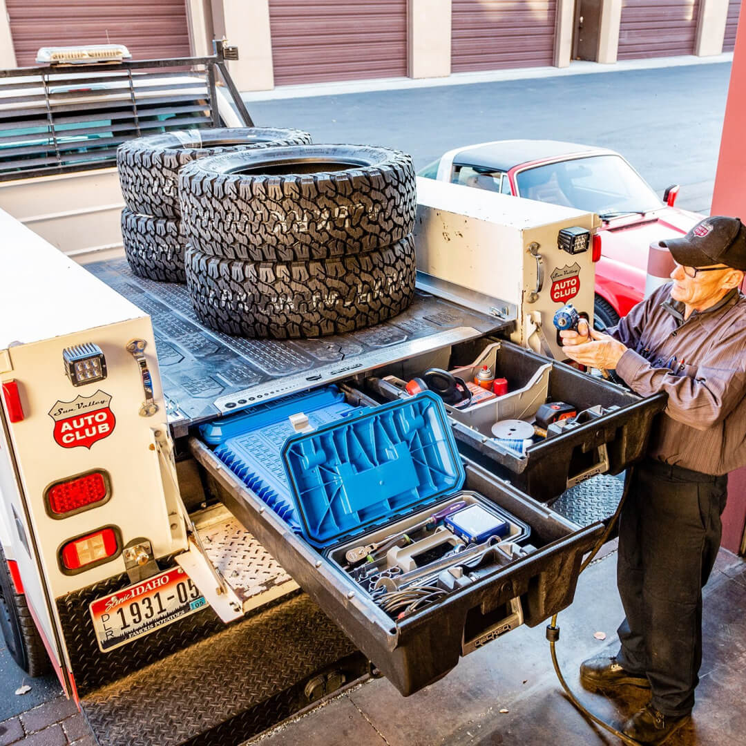 Drawer System inside a Service Body at an auto shop