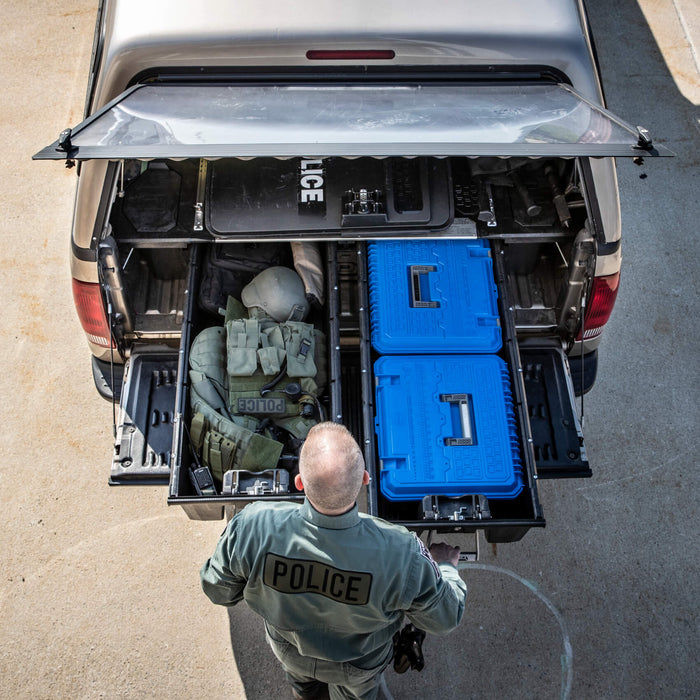 drawer system with police gear