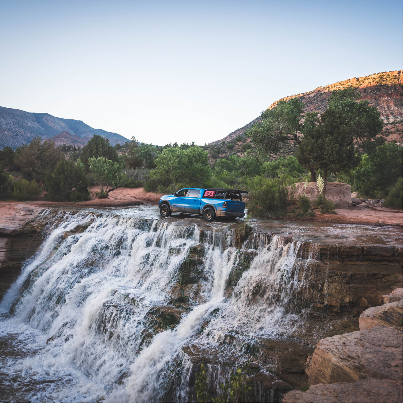 Ram Rebel driving through river