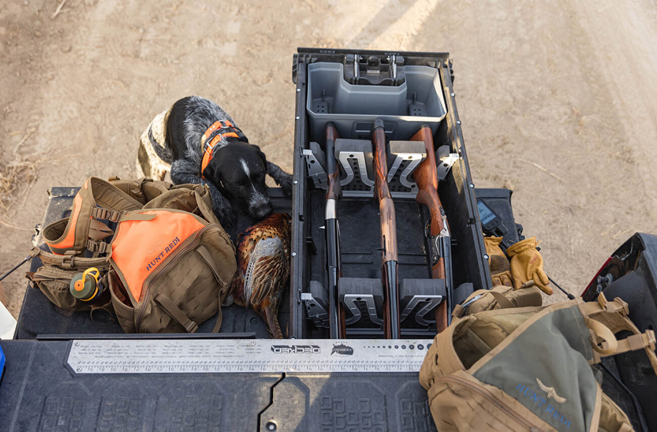 shotguns for pheasant hunting in a decked drawer system