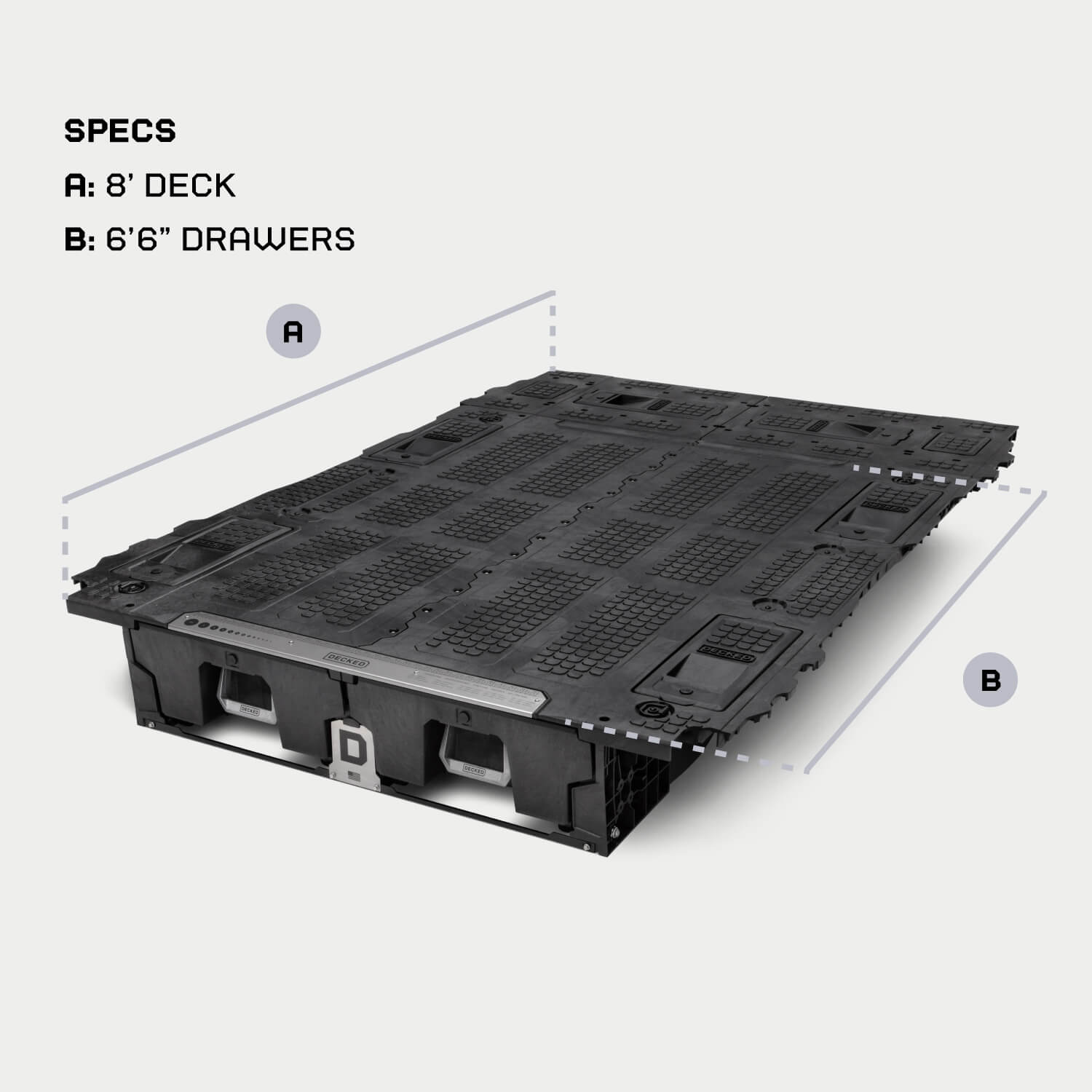 Drawer System and the 8' Load Floor duo that spans a full 8' bed length.