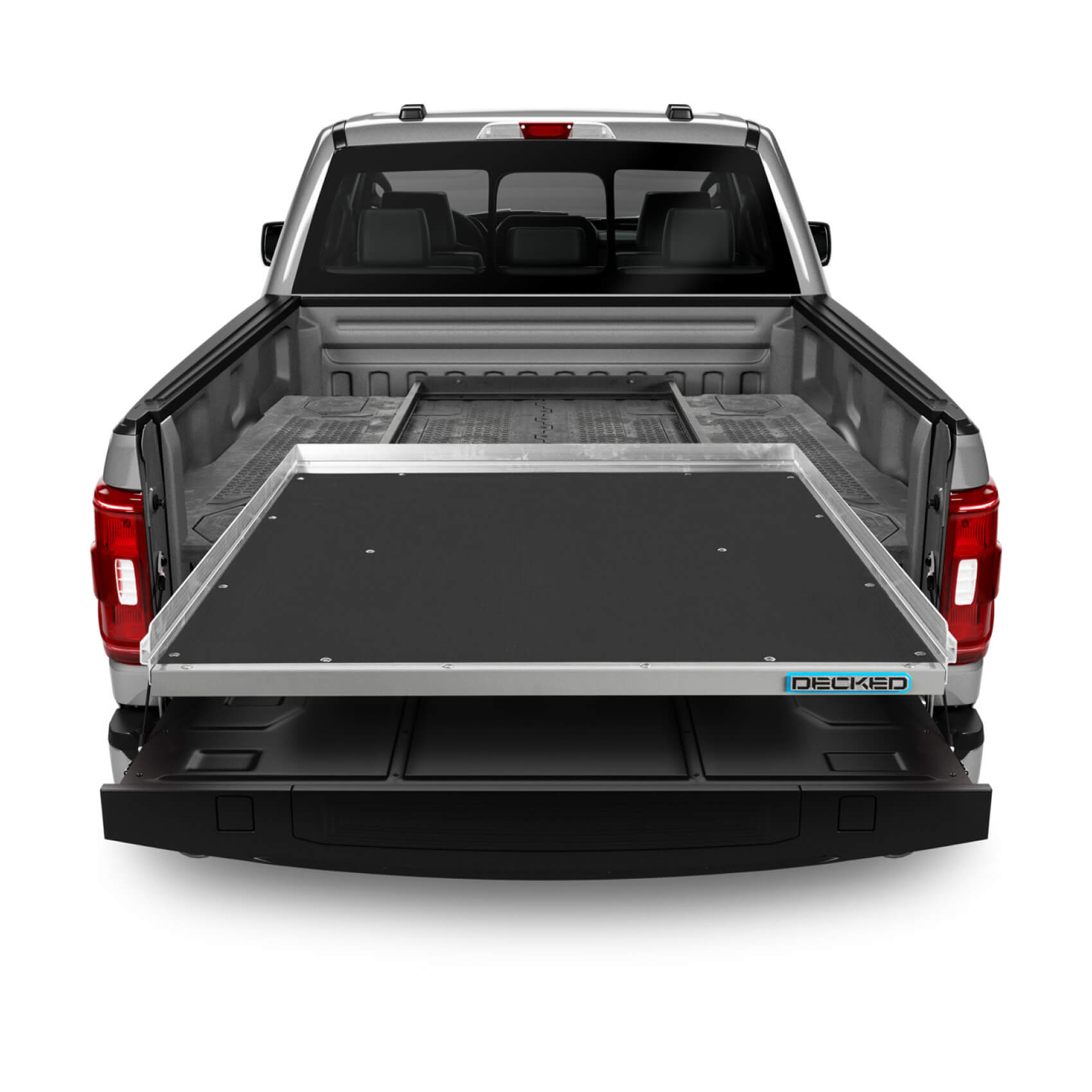 Studio image of a CargoGlide in the back of a truck