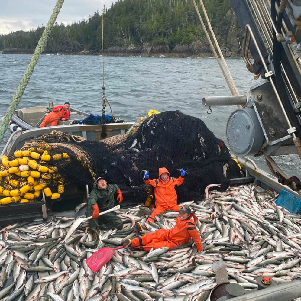 The catch of the day on McKenna's fishing boat in Alaska.