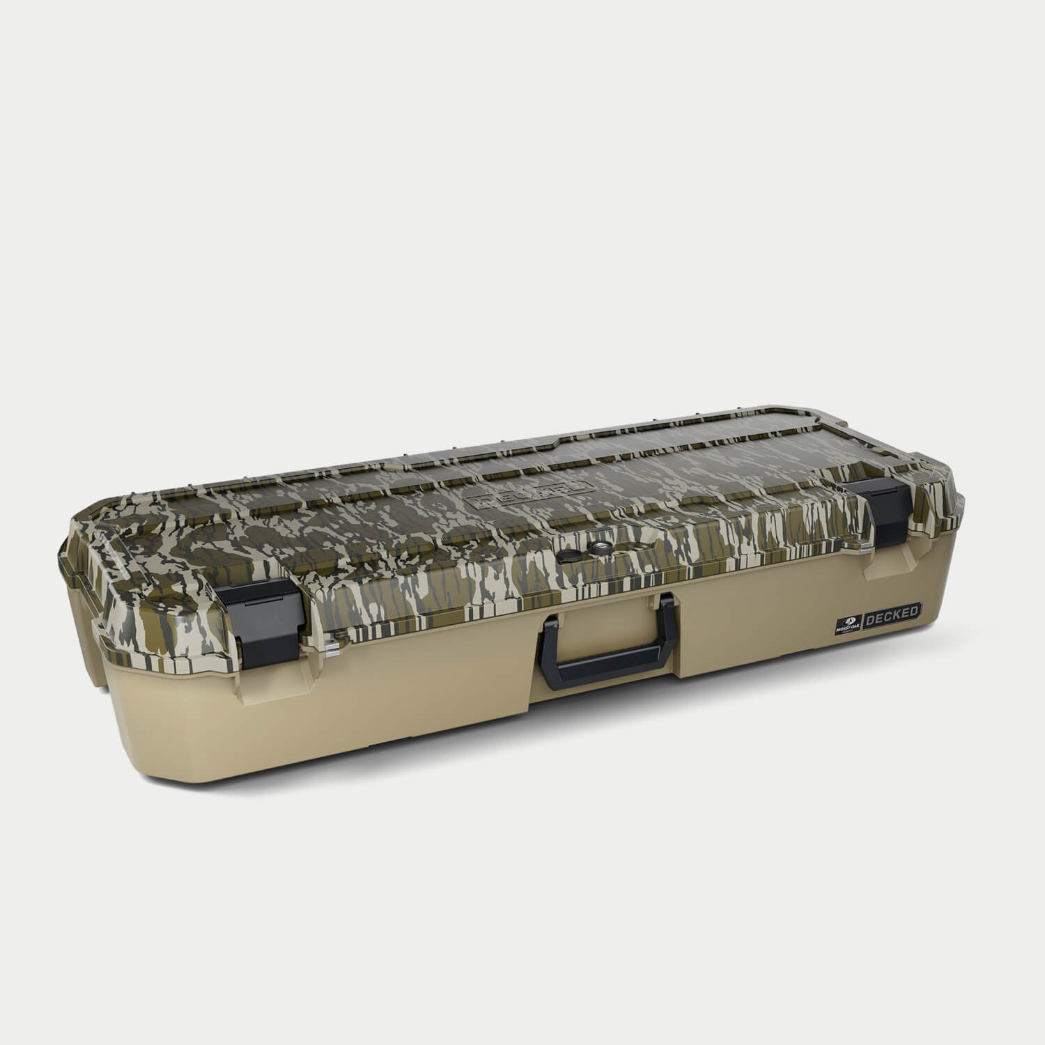 The Mossy Oak Original Bottomland limited edition DECKED Honcho 80L storage case.