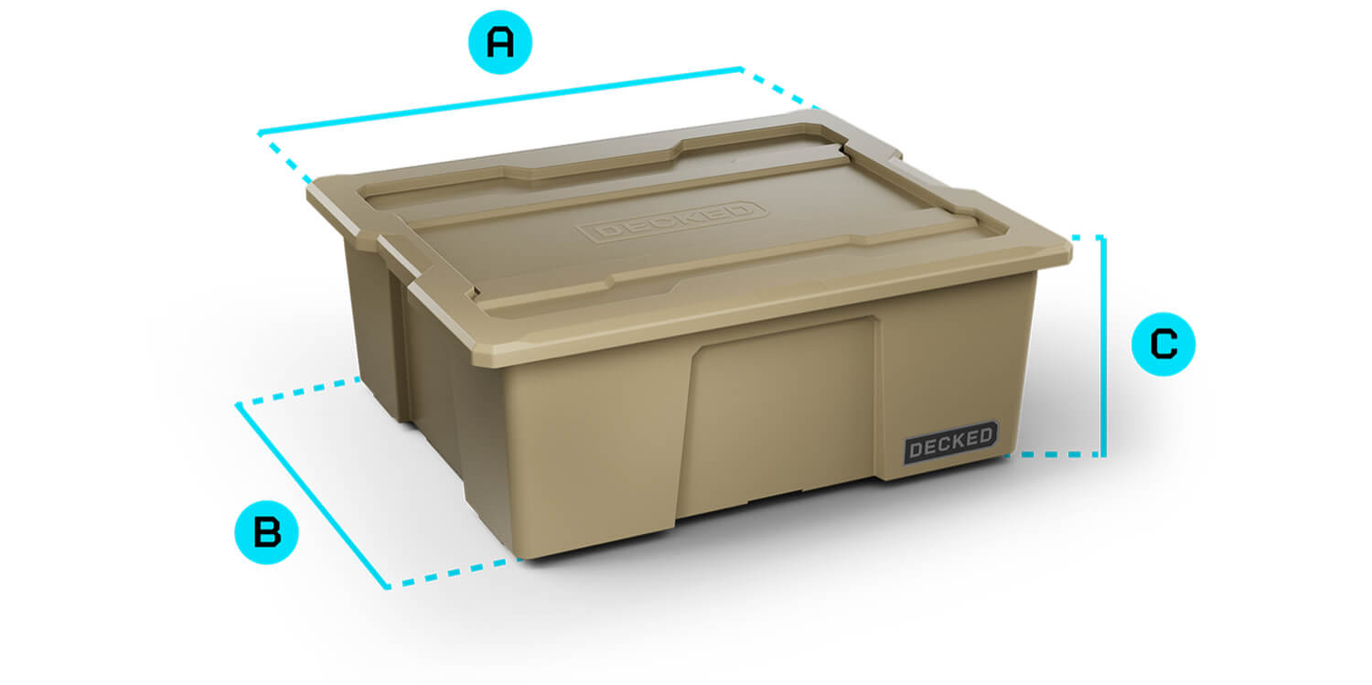 Payloader 32 on a white background with length labeled "A", width labeled "B" and height labeled "C"