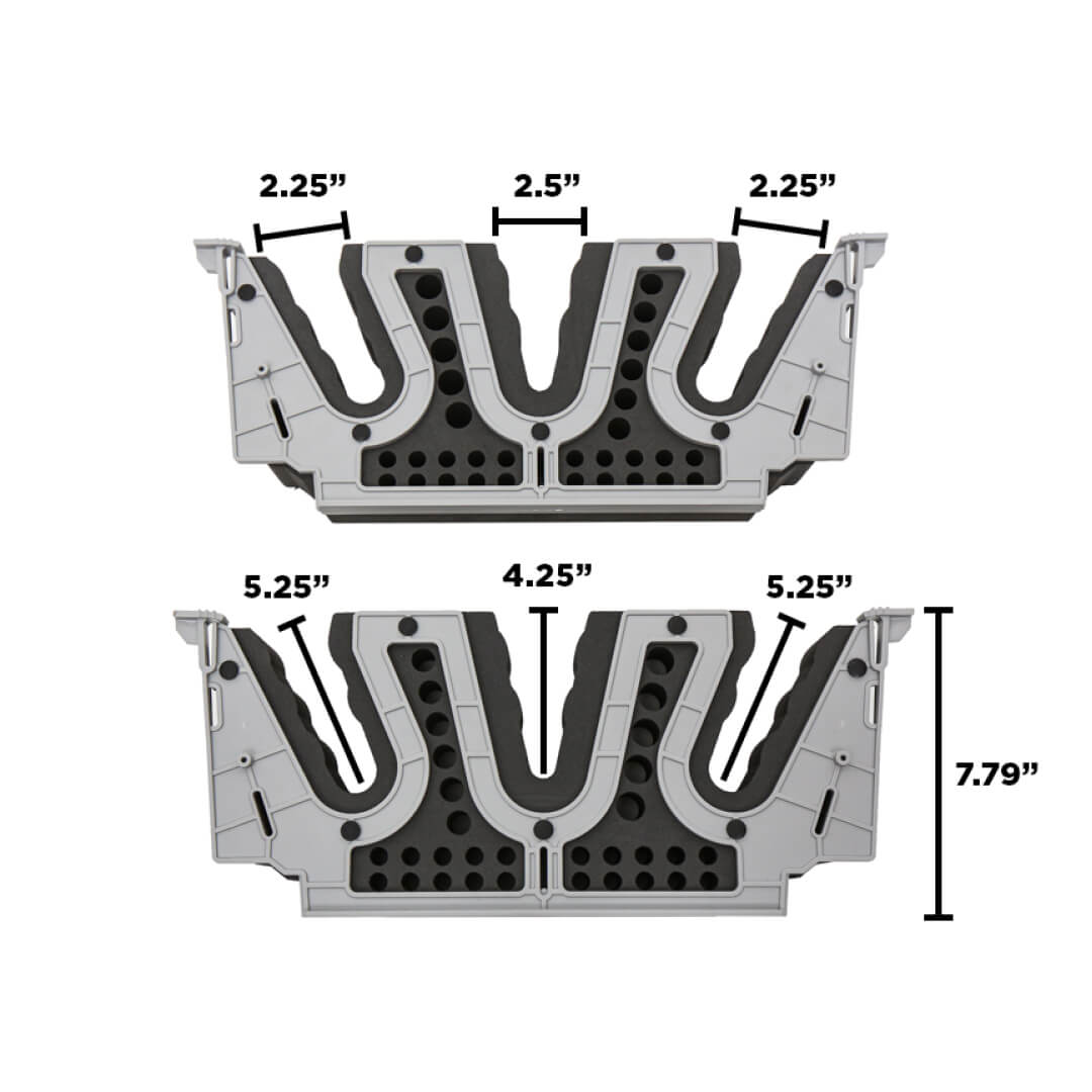 Dimensions of Piecekeepers for Full-size Drawer System