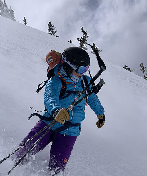 Woman skiing