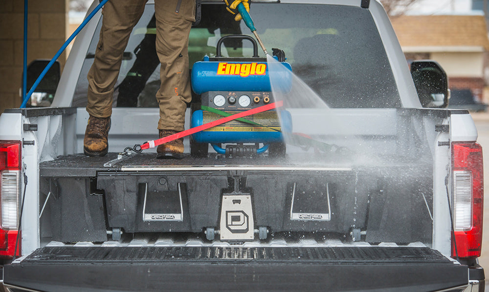 water being sprayed on a decked system