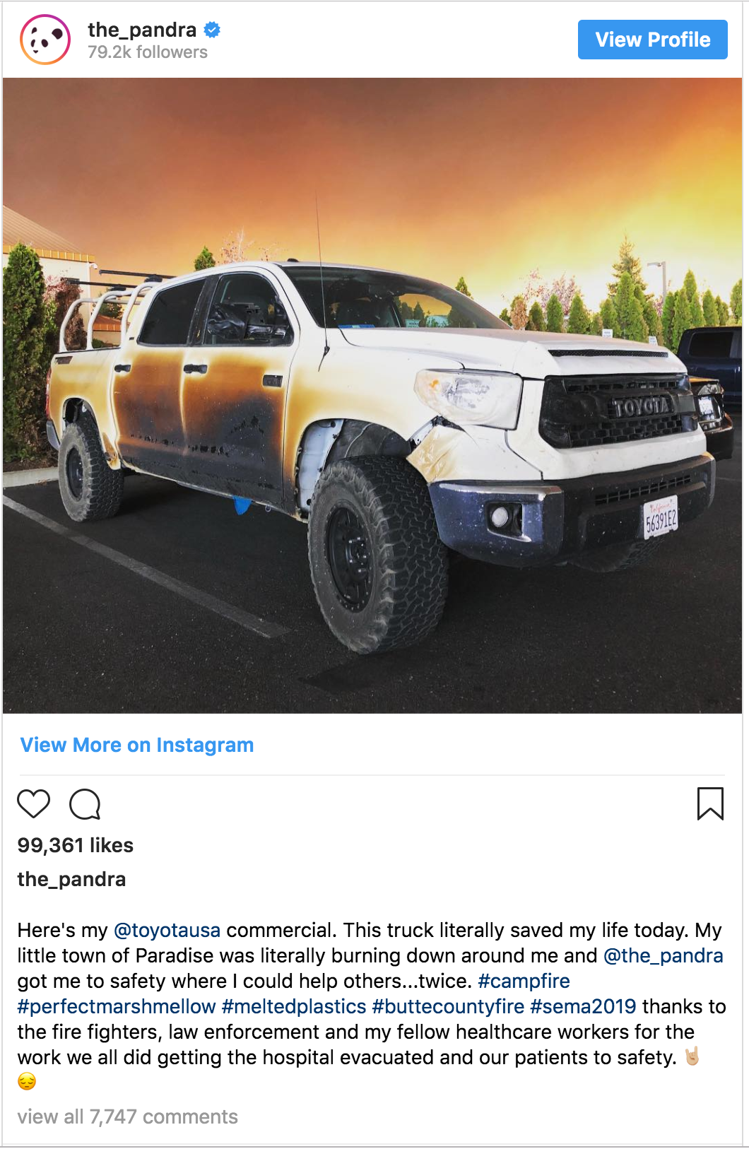 Pandra's Park Fire Tundra on Display at Toyota Corporate HQ