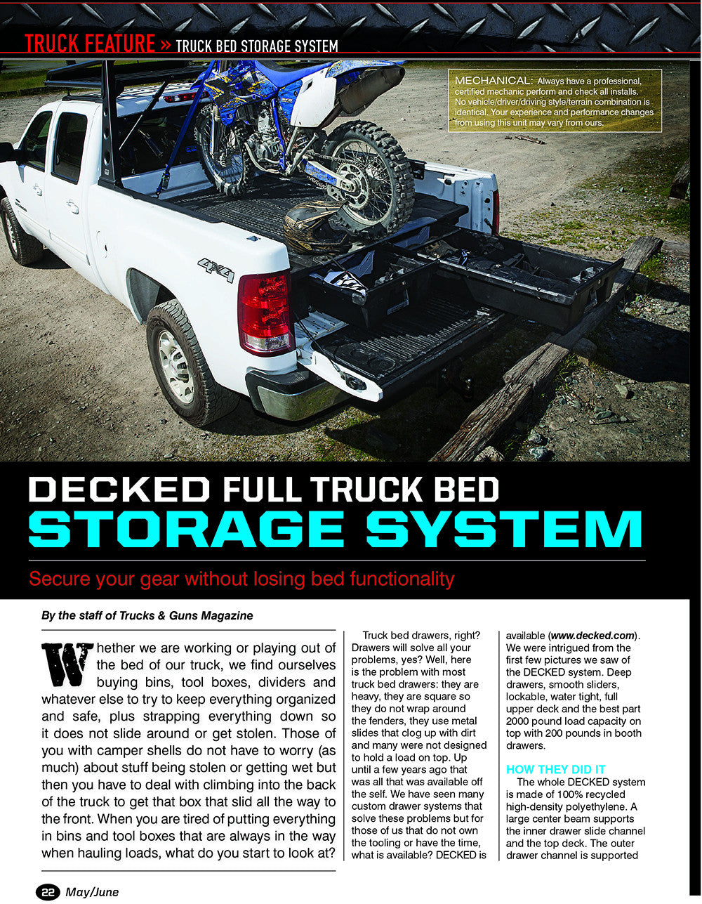 Trucks & Guns Magazine: DECKED Install