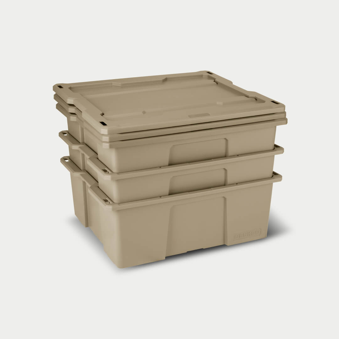 Tan D-co Bins stacked
