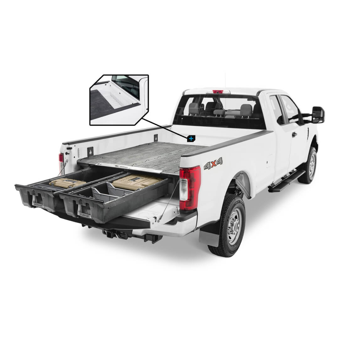 Full-size Drawer System in a 8 foot truck with accessories