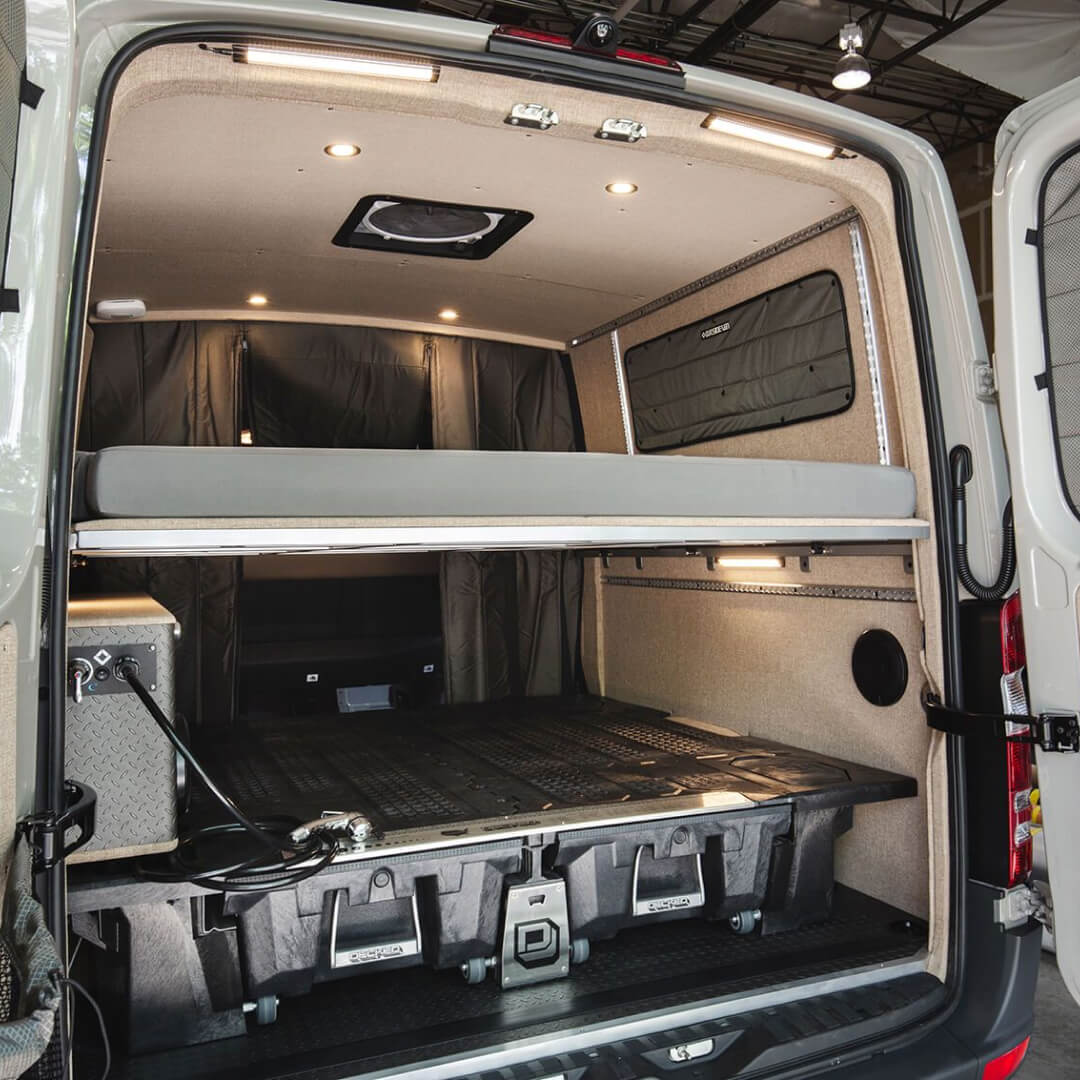Drawer System installed in an overland cargo van