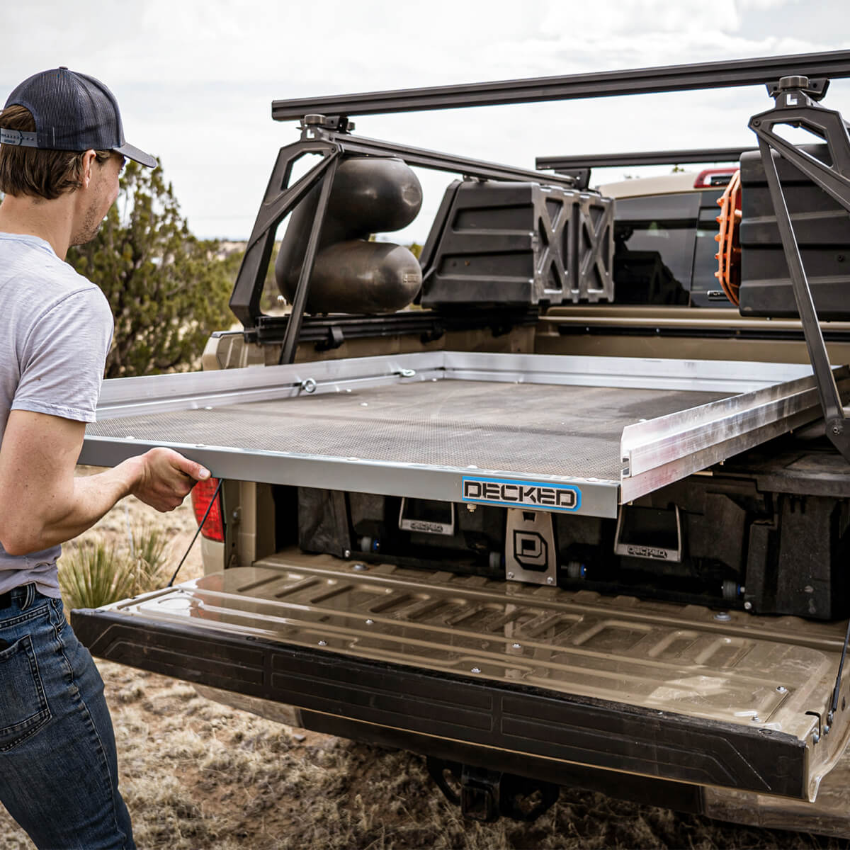 Truck Bed Storage & Organizer System For Fishing