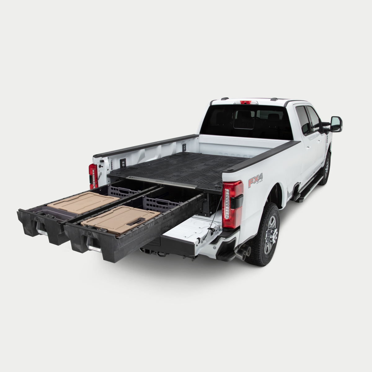 Drawer System in the back of an 8 foot truck.