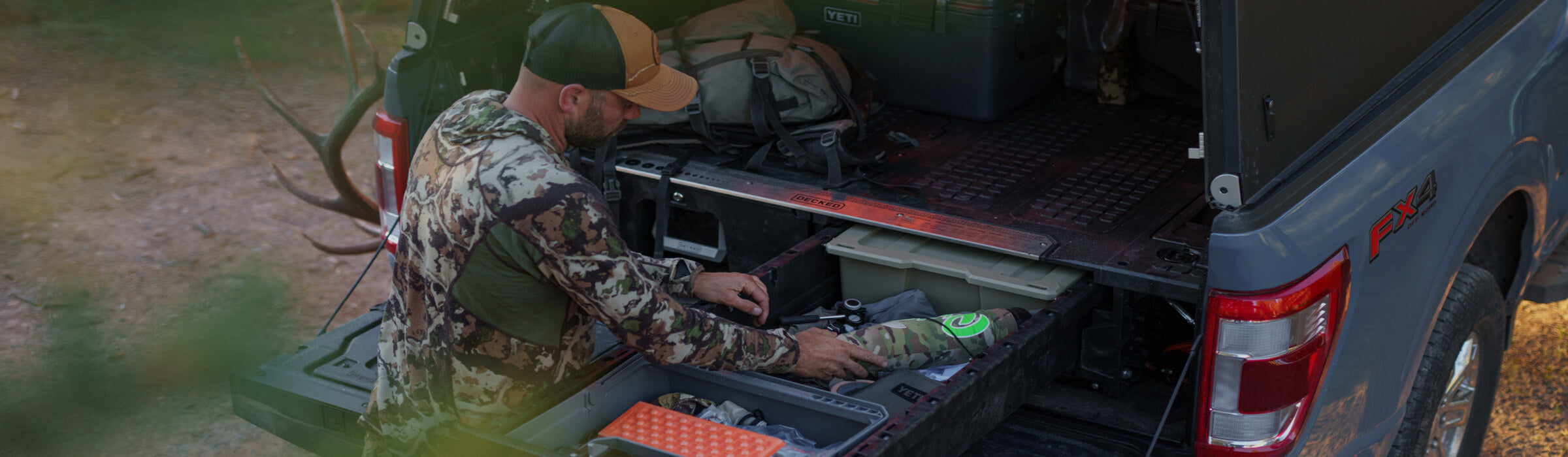 Remi Warren stowing his bugle tube in his Decked Drawer System.