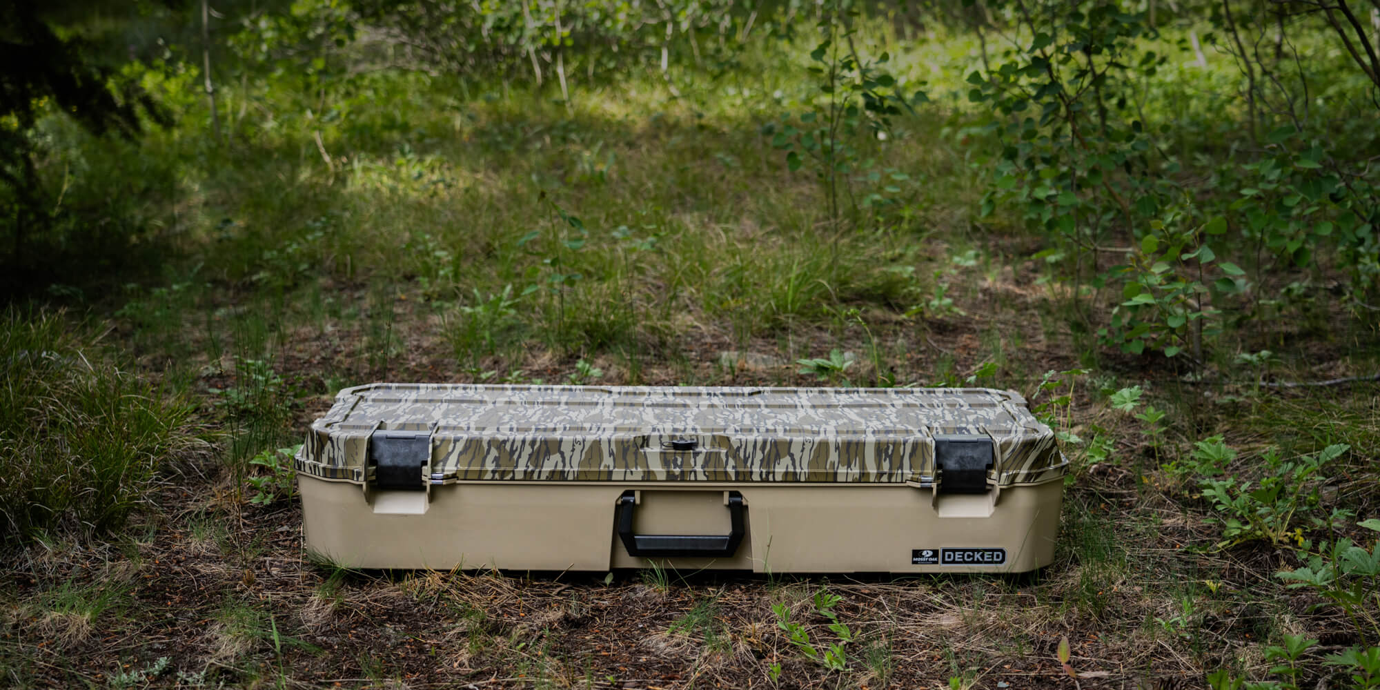 Limited Edition DECKED x Mossy Oak collaboration featuring the Honcho in Original Bottomlands.