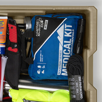 Medical kit with various tools and supplies in a Payloader 32