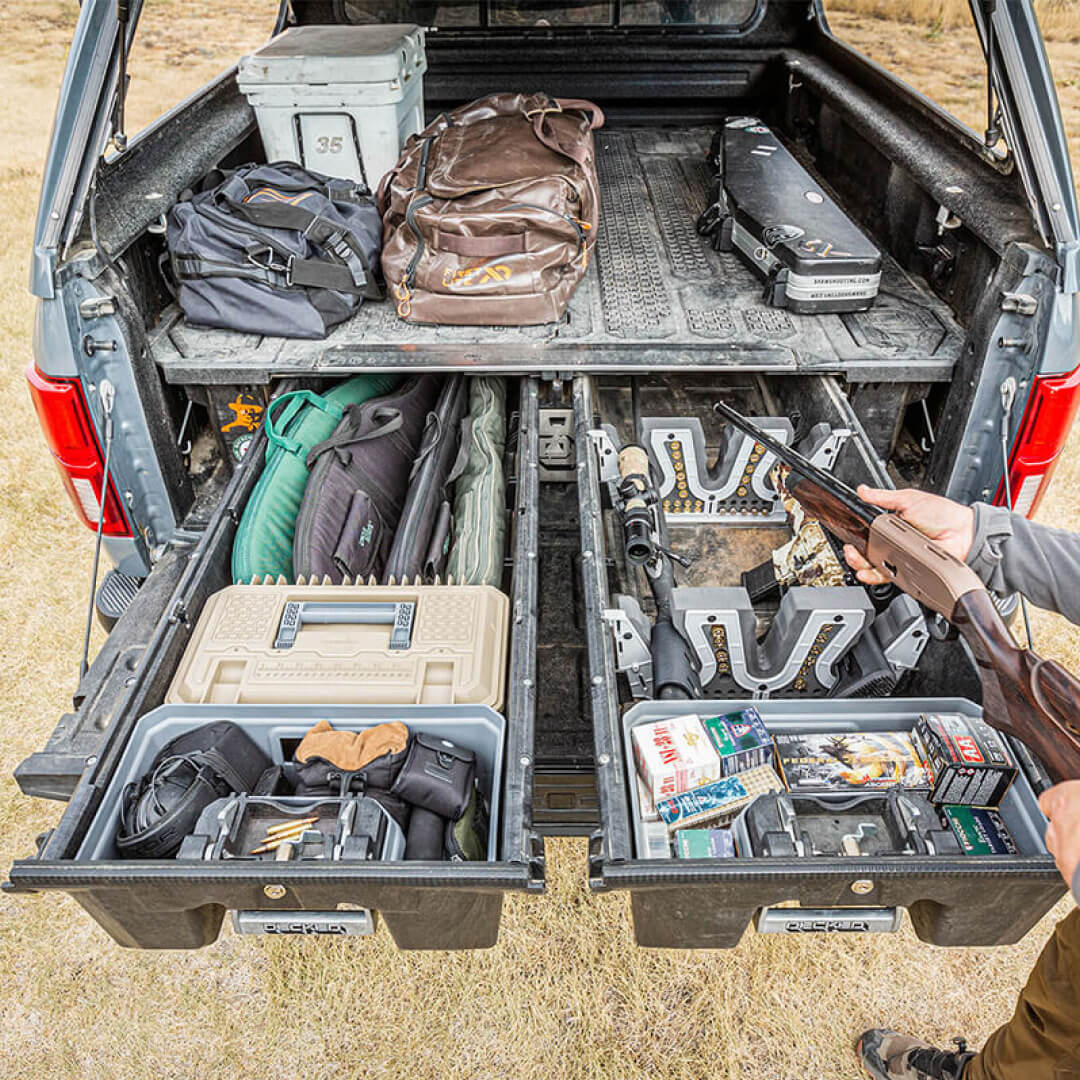 Piecekeepers installed in a Drawer System for hunting weapons