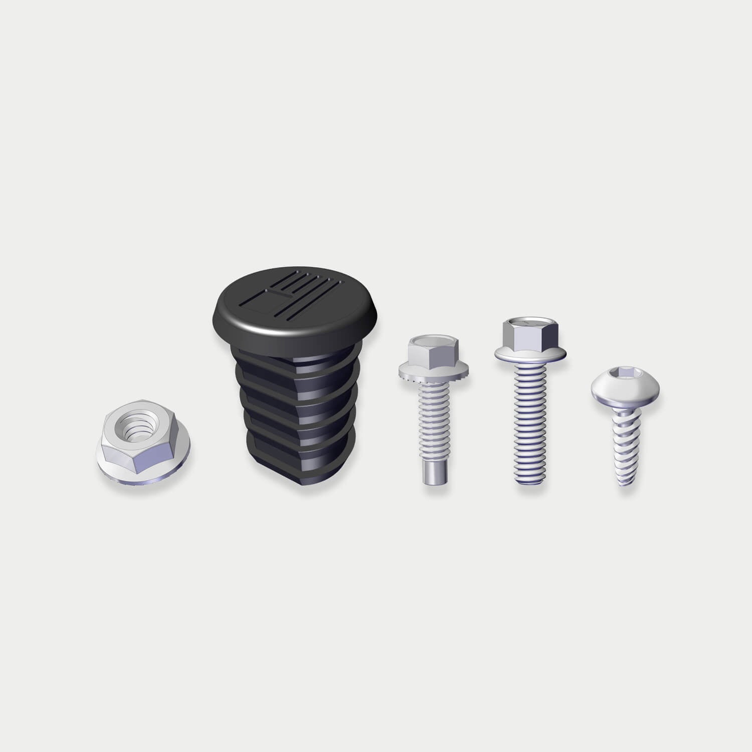 An assortment of screws and bolts for the new Drawer System