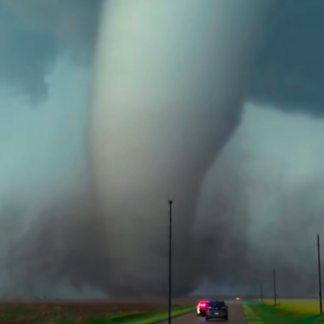 A tornado ripping though the plains.