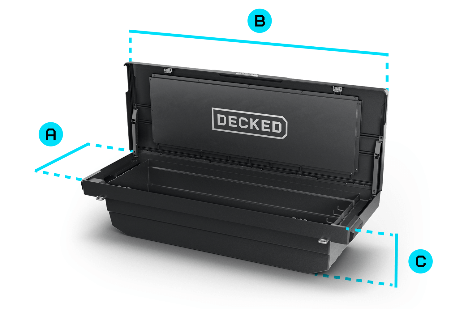 Open Black Tool Box with tech specs 