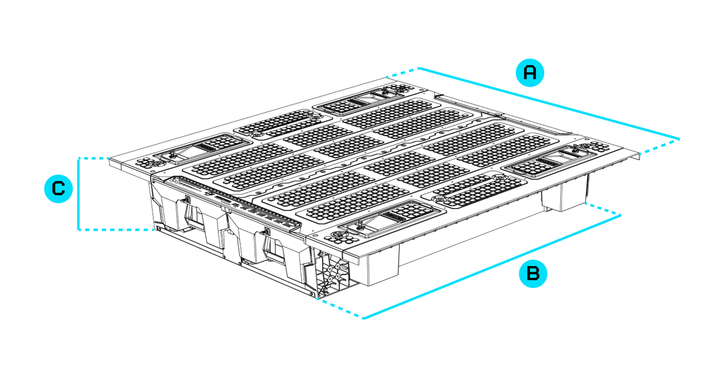DECKED Drawer System dimension diagram
