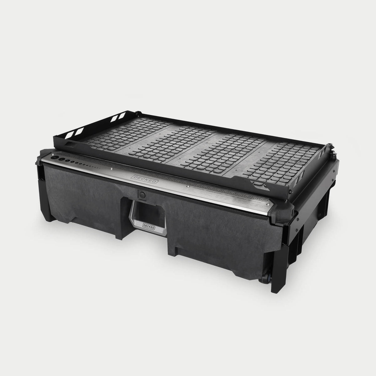 A DECKED Drawer System for Jeep Wrangler on a white background