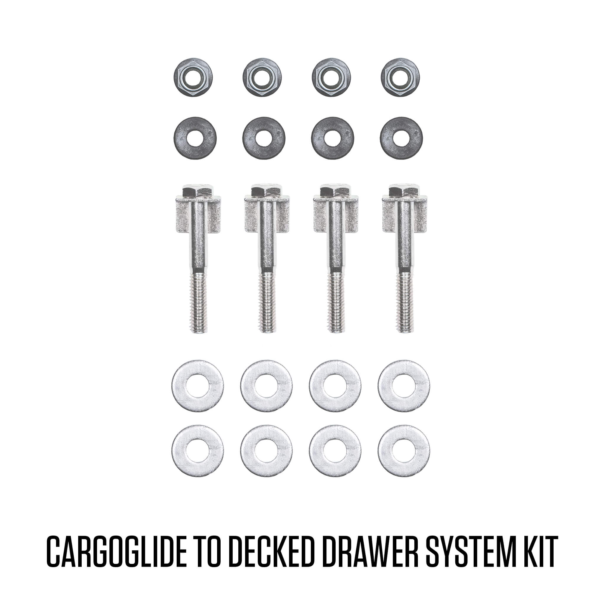 Studio image of a CargoGlide installation to Drawer System kit